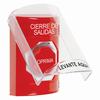 Show product details for SS2022LD-ES STI Red Indoor Only Flush or Surface Cover Key-to-Reset (Illuminated) Stopper Station with LOCKDOWN Label Spanish