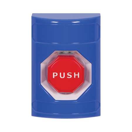 SS2402NT-EN STI Blue No Cover Key-to-Reset (Illuminated) Stopper Station with No Text Label English