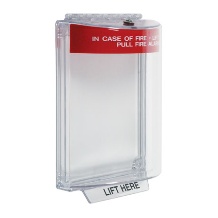 STI-13010FR STI Universal Stopper Dome Cover Flush Mount and Hood - Fire Label - Red