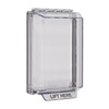 Show product details for STI-14000NC STI Universal Stopper Low Profile without Horn Housing Flush Mount No Label Hood - No Label - Clear
