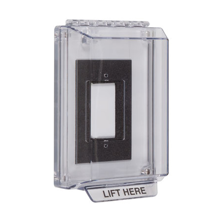 STI-14300NC STI Universal Stopper Low Profile with Back Plate for Flush Devices - Clear