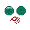 Show product details for STI-6404-G STI Exit Stopper for Double Door with Remote Horn - Green