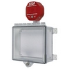 Show product details for STI-7522 STI Polycarbonate Cabinet with Cabinet Stop Sign Alarm Key Lock - Clear
