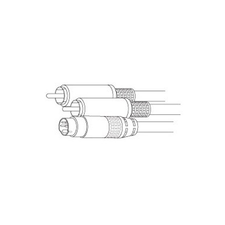SVHSA6X Vanco Cable S-Video with Dual RCA 6ft