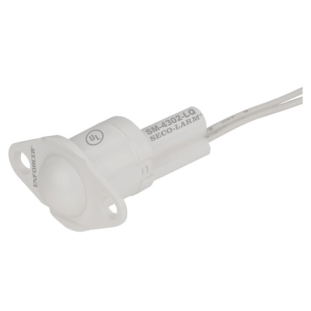 SM-4302-LQ-W-10 Seco-Larm Roller-Ball Recessed-Mount N.C Magnetic Contact 360Â° Roller Ball - 10 Pack - White