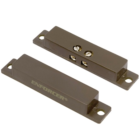 SM-431-TQ-B Seco-Larm Surface-Mount N.C. Magnetic Contact with Quick-Connect Terminal Block - Brown