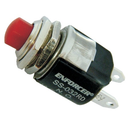SS-032Q/RD Seco-Larm Red N.O. Momentary Push Button Switch for 1/2" Hole
