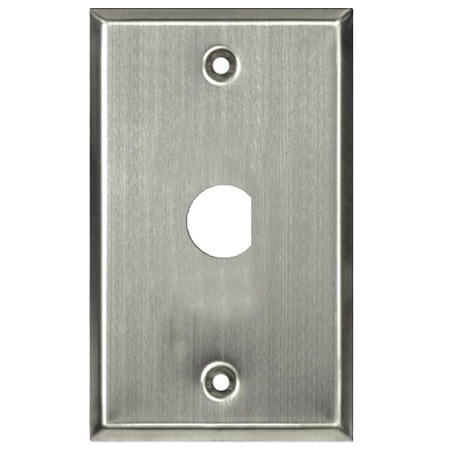 SS-299Q Seco-Larm Stainless-Steel Single-Gang Plate w/ 3/4" D-Hole
