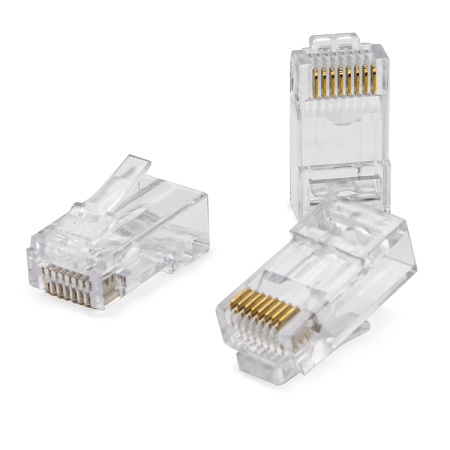 CAT5-HSP Triplett High Speed Pass-Thru Modular CAT5 Connector Male Jar of 50