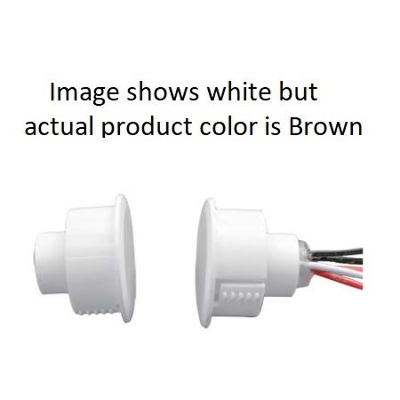 SD-84C-BR-10 Tane Alarm 1" Diameter DPDT Steel Door Recessed Magnetic Contact .75" Gap  - Pack of 10 - Brown