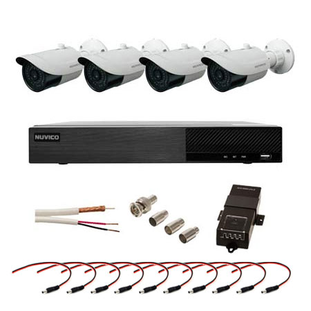 TDL42-2MB4 Nuvico Xcel Series 4 Channel HD-TVI DVR Kit 60FPS @ 1080p - 2TB w/ 4 x 1080p 2.8mm Outdoor IR Bullet HD-TVI Security Cameras