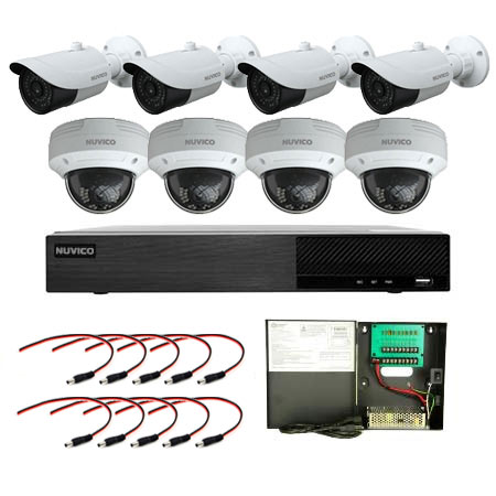 TDL82-2MBOV8NC Nuvico Xcel Series 8 Channel HD-TVI DVR Kit 96FPS @ 1080p - 2TB w/ 4 x 1080p 2.8mm Outdoor IR Vandal Dome and 4 x 1080p 2.8mm Outdoor IR Bullet HD-TVI Security Cameras