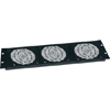 Show product details for TFP3 Middle Atlantic Fan Panel for 3 Fans, Black Textured Finish