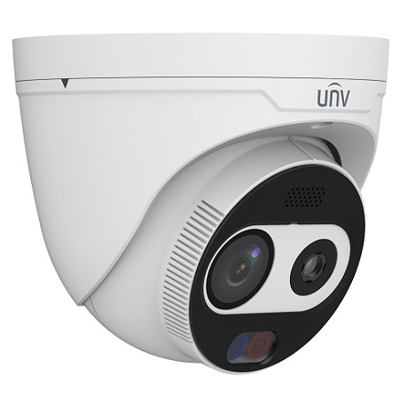 TIC3612SA-F7-4F6AC-I1 Uniview 6-7mm 4x Optical Zoom 30FPS @ 4MP Outdoor Dual-Spectrum Thermal IR Day/Night WDR Turret IP Security Camera 12VDC/PoE