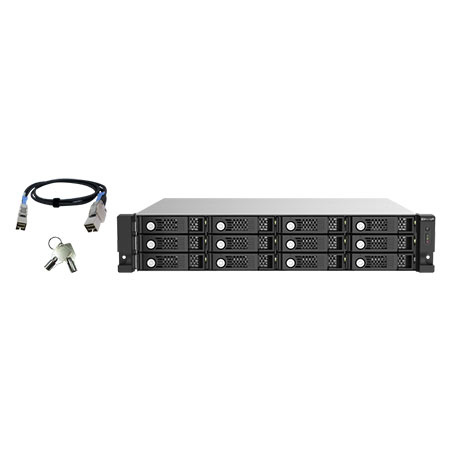 TL-R1220SEP-RP-US QNAP 12-Bay 2U Rackmount SAS 12Gb/s JBOD Expansion Unit