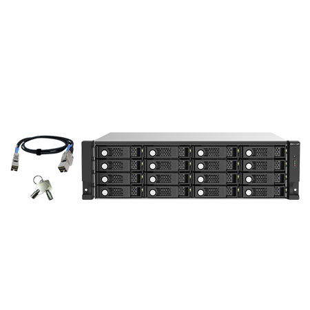 TL-R1620SEP-RP-US QNAP 16-Bay 3U Rackmount SAS 12Gb/s JBOD Expansion Unit