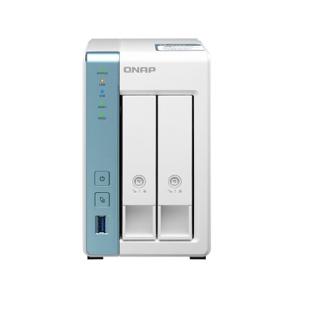 [DISCONTINUED] TS-231P3-2G-US QNAP 2 Bay Desktop NAS 1.7GHz Alpine AL314 4-core 2GB RAM - No HDD