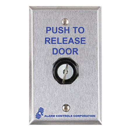 TS-33 Alarm Controls WALL MOUNTED KEY CONTROLLED DOOR RELEASE DEPRESSING