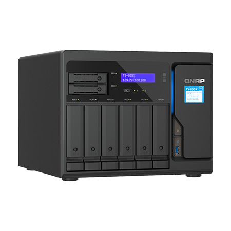 TS-855X-8G-US QNAP 8-Bay Desktop NAS/iSCSI IP-SAN Intel Atom C5125 8GB RAM - No HDD