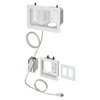 Show product details for TVB712BK Arlington Industries 2-Gang TV Bridge II Kit w/ Angled Power Box