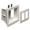 Show product details for TVBU505 Arlington Industries 2-Gang Recessed TV Box for Power and Low Voltage
