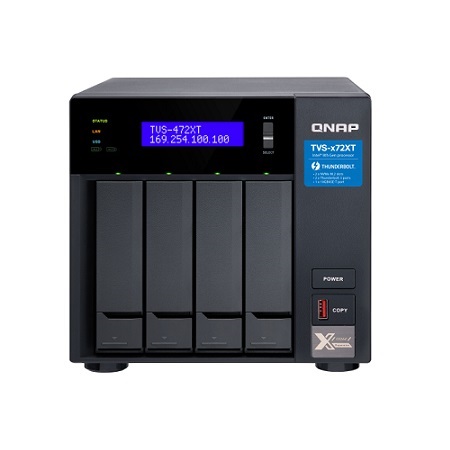 TVS-472XT-i3-4G-US QNAP 4-Bay Desktop NAS 3.1GHZ Intel Core i3-8100T 4-core 4GB RAM - NO HDD