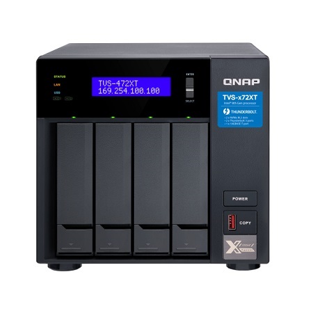 [DISCONTINUED] TVS-472XT-i5-4G-US QNAP 4-Bay Desktop NAS 3.3 GHz Intel Core i5-8400T 6-core 4GB RAM - No HDD