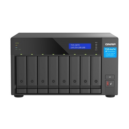 TVS-h874-i5-32G-US QNAP 8-Bay Desktop NAS 4.4 GHz Intel Core i5-12400 6-core 32GB RAM - No HDD