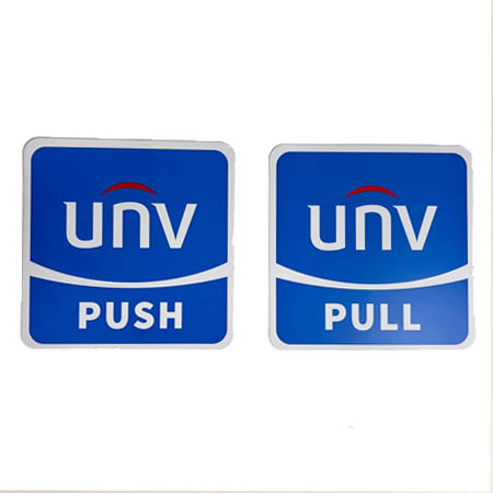 Uniview Push and Pull 4.5" x 4.5" Decal Set