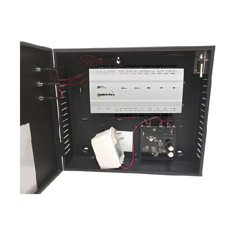 US-INBIO-260-PRO-BUN ZKTeco USA Package of InBio-260 Pro 2-Door 2-Way Controller in Metal Cabinet with Power Supply