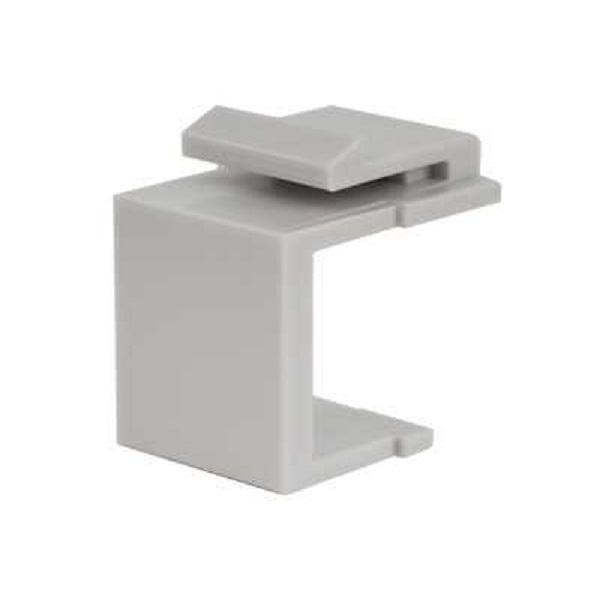 037-329GY Vertical Cable Blank Gray Keystone Insert - Gray