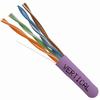 055-456/P/PR Vertical Cable 055-456 Series 24 AWG 8 Unshielded Twisted Pair Solid Bare Copper CMP Plenum Cat5e Cable - 1000' Pull Box - Purple