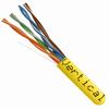 Show product details for 055-459/P/YL Vertical Cable 055-459 Series 24 AWG 8 Unshielded Twisted Pair Solid Bare Copper CMP Plenum Cat5e Cable - 1000' Pull Box - Yellow