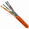Show product details for 055-460/P/OR Vertical Cable 055-460 Series 24 AWG 8 Unshielded Twisted Pair Solid Bare Copper CMP Plenum Cat5e Cable - 1000' Pull Box - Orange