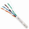 059-484/CMX/WH Vertical Cable 059-484 Series 24 AWG 4 Unshielded Twisted Pair Solid Bare Copper CMX Non-Plenum Cat5e Cable - 1000' Pull Box - White