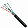 059-491/CMX2K Vertical Cable 059-491 Series 24 AWG 4 Unshielded Twisted Pair Solid Bare Copper CMX Non-Plenum Cat5e Cable - 1000' Wooden Spool - Black