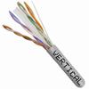Show product details for 060-490/GY Vertical Cable 060-490 Series 23 AWG 4 Unshielded Twisted Pair Solid Bare Copper CMR Non-Plenum Cat6 Cable - 1000' Pull Box - Gray