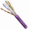 060-491/PR Vertical Cable 060-491 Series 23 AWG 4 Unshielded Twisted Pair Solid Bare Copper CMR Non-Plenum Cat6 Cable - 1000' Pull Box - Purple