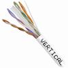 060-493/WH Vertical Cable 060-493 Series 23 AWG 4 Unshielded Twisted Pair Solid Bare Copper CMR Non-Plenum Cat6 Cable - 1000' Pull Box - White