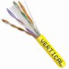 Show product details for 060-494/YL Vertical Cable 060-494 Series 23 AWG 4 Unshielded Twisted Pair Solid Bare Copper CMR Non-Plenum Cat6 Cable - 1000' Pull Box - Yellow