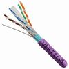 Show product details for 062-502/S/PR Vertical Cable 062-502 Series 23 AWG 4 Shielded Twisted Pair Solid Bare Copper CMR Non-Plenum Cat6 Cable - 1000' Spool - Purple