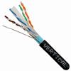 062-503/S/BK Vertical Cable 062-503 Series 23 AWG 4 Shielded Twisted Pair Solid Bare Copper CMR Non-Plenum Cat6 Cable - 1000' Spool - Black