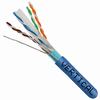 062-504/S/BL Vertical Cable 062-504 Series 23 AWG 4 Shielded Twisted Pair Solid Bare Copper CMR Non-Plenum Cat6 Cable - 1000' Spool - Blue