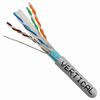 062-506/S/GY Vertical Cable 062-506 Series 23 AWG 4 Shielded Twisted Pair Solid Bare Copper CMR Non-Plenum Cat6 Cable - 1000' Spool - Gray