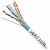 062-509/S/WH Vertical Cable 062-509 Series 23 AWG 4 Shielded Twisted Pair Solid Bare Copper CMR Non-Plenum Cat6 Cable - 1000' Spool - White