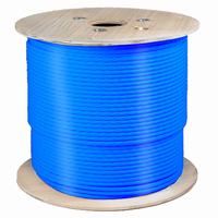 064-485/A/BL Vertical Cable 064-485 Series 23 AWG 4 Unshielded Twisted Pair Solid Bare Copper CMR Non-Plenum Cat6A Cable - 1000' Spool - Blue