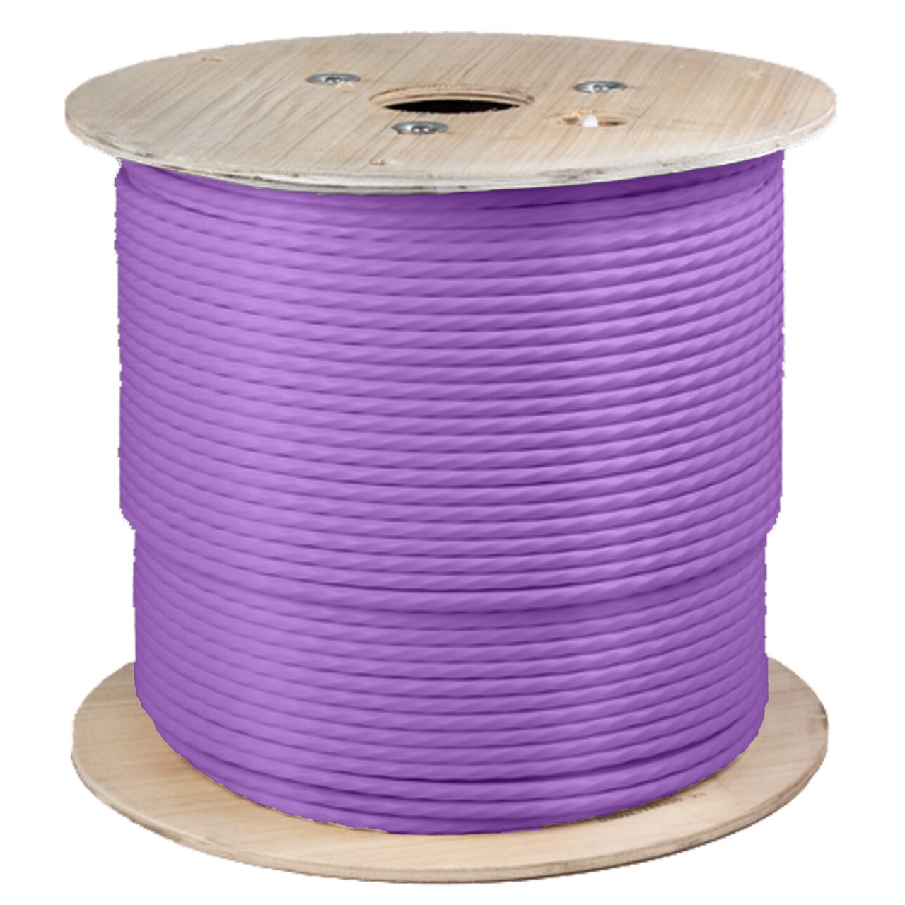 064-691/A/PR Vertical Cable 064-691 Series 23 AWG 4 Unshielded Twisted Pair Solid Bare Copper CMR Non-Plenum Cat6A Cable - 1000' Spool - Purple