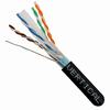 Show product details for 064-700/A/S/BK Vertical Cable 064-700 Series 23 AWG 4 Shielded Twisted Pair Solid Bare Copper CMR Non-Plenum Cat6A Cable - 1000' Wooden Spool - Black