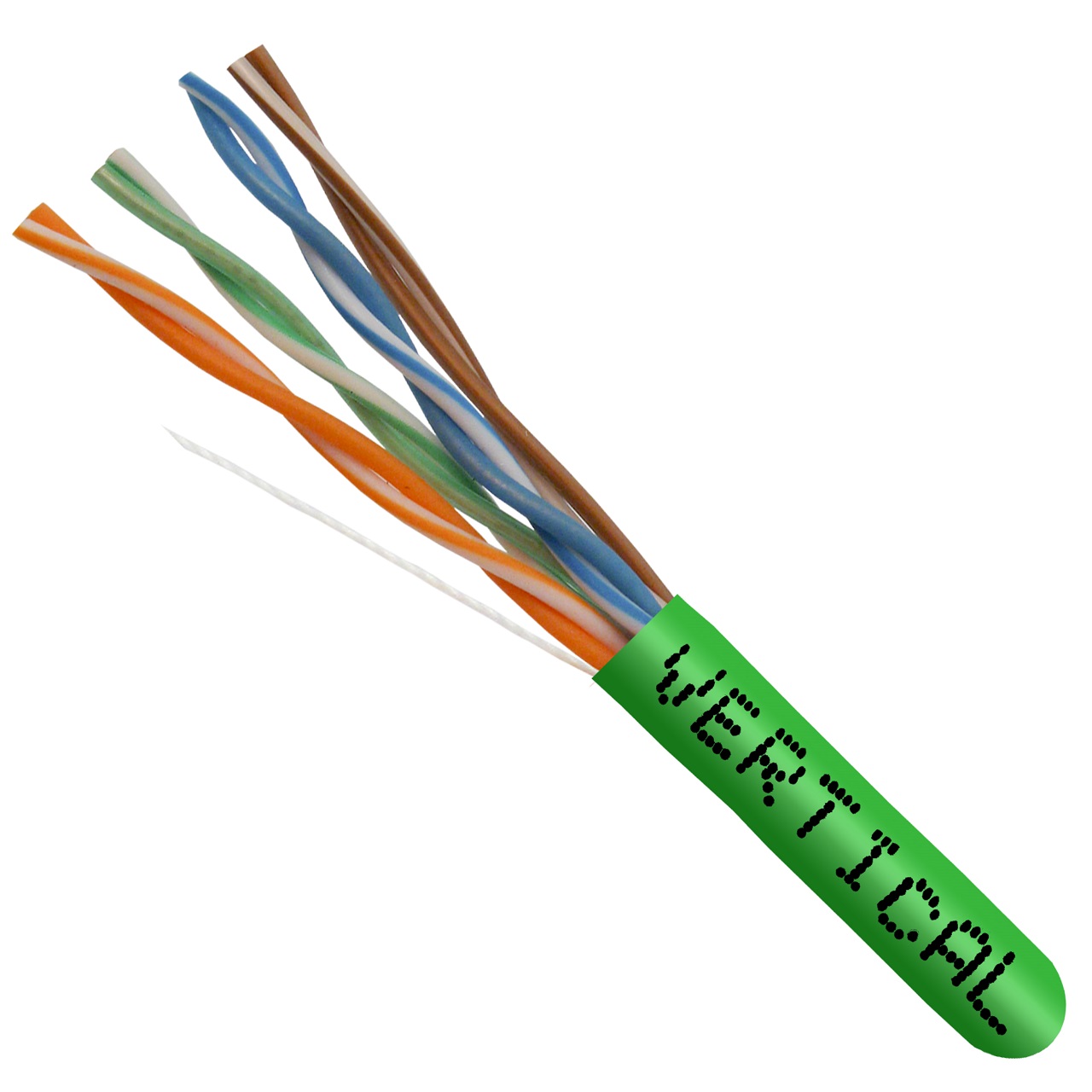 066-556/P/GR Vertical Cable 066-556 Series 23 AWG Unshielded Twisted Pair Solid Bare Copper CMP Plenum Cat6 Cable - 1000' Pull Box - Green