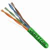 Show product details for 066-556/P/GR Vertical Cable 066-556 Series 23 AWG Unshielded Twisted Pair Solid Bare Copper CMP Plenum Cat6 Cable - 1000' Pull Box - Green